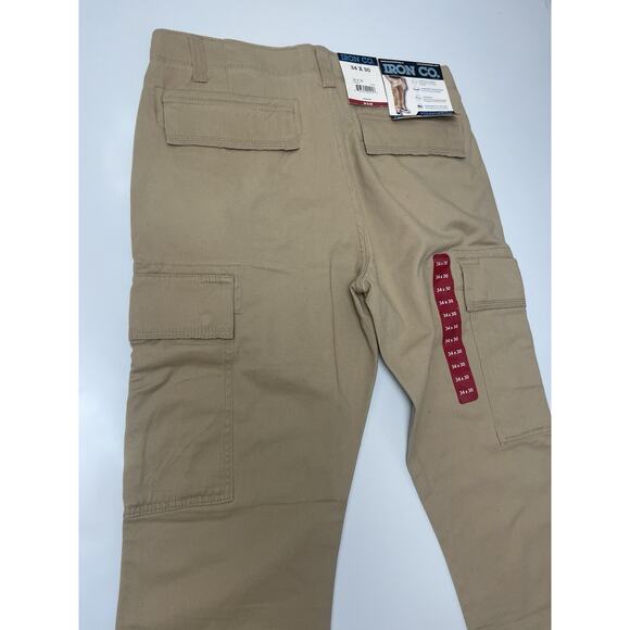 Iron Co Clothing Men's Patriot Cargo Pant Stretch Fabric, Durable, Khaki, 34x30” - Picture 9 of 13